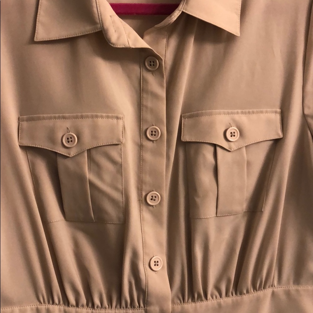 Khaki Calvin Klein safari dress!!